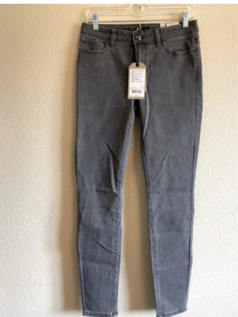 Womens Prana Kayla Organic Stretch High Rise Jeans Gray Black 8/29 Tall inseam